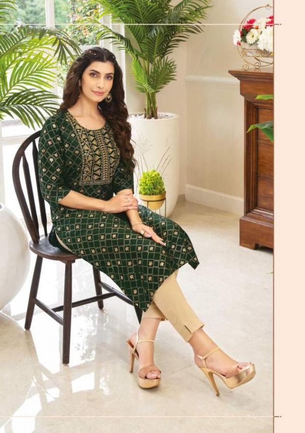 Wanna Hiral 4 Embroidery Wear Rayon Designer Kurti Collection